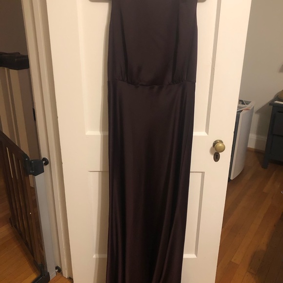 BHLDN Beckett Silk Maxi Dress Eggplant Purple Size 12 NWT - Picture 3 of 9